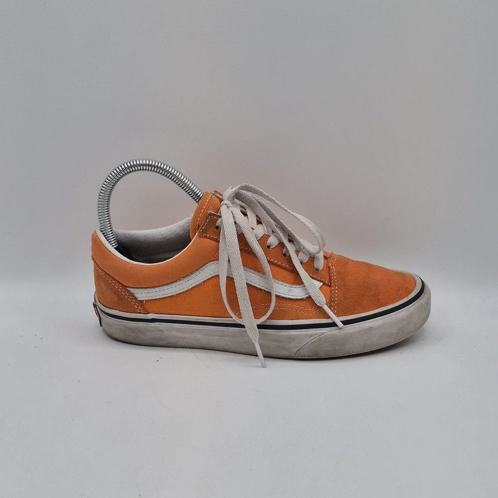 Vans Old Skool‎ Shoes Mens Size 5 Orange Suede Low Top Casual Skate Sneakers
